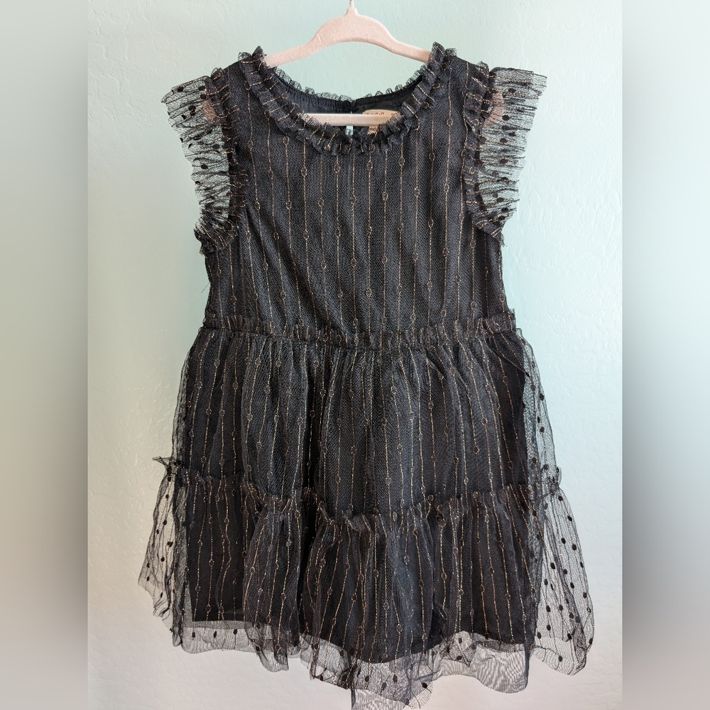 Cat & Jack Black and Gold Kids Dress